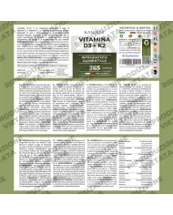 Vitamina D3 e K2 - 365 compresse per le Ossa ed i Denti