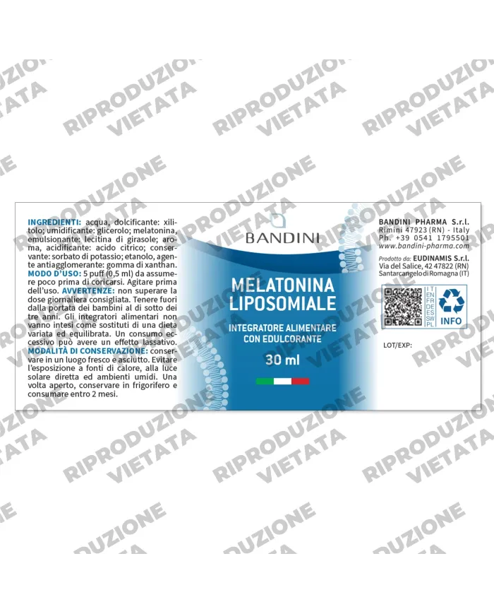 Bandini® - Melatonina liposomiale spray liquida in gocce da 30 ml