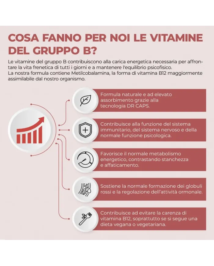 Vitamina B Complex 60 capsule 100% vegan & No OGM