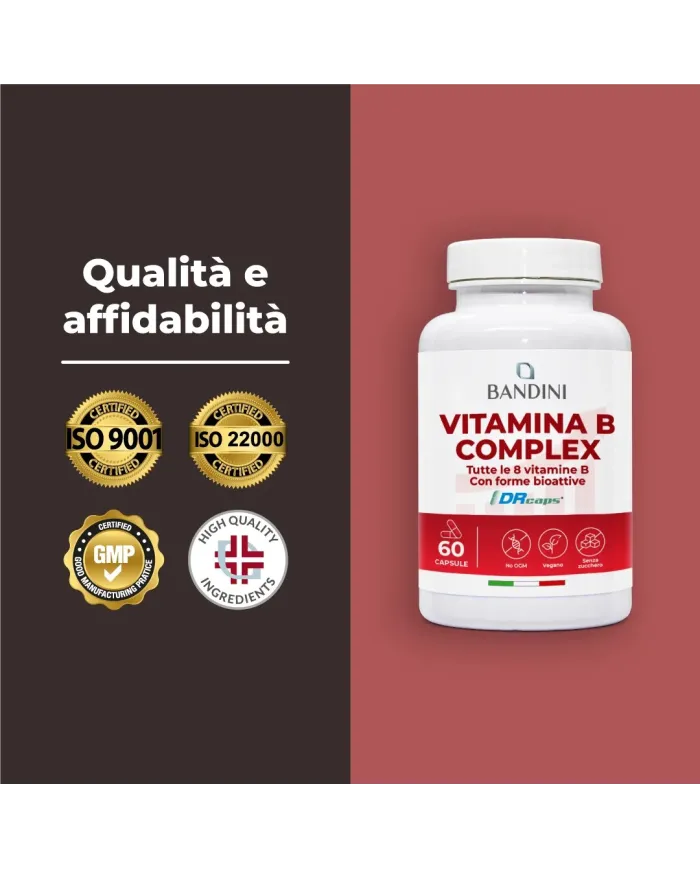 Vitamina B Complex 60 capsule 100% vegan & No OGM