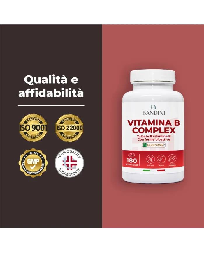 B Complex Vitamins - 180 tablets - 100% vegan supplement