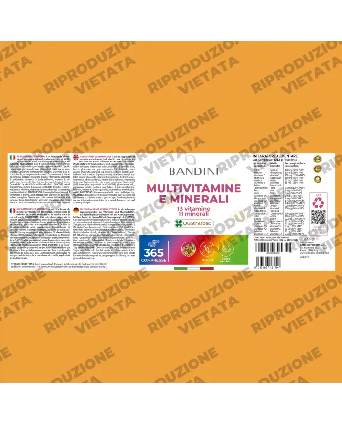 Multivitaminico 365 compresse - Complesso per Uomo & Donna