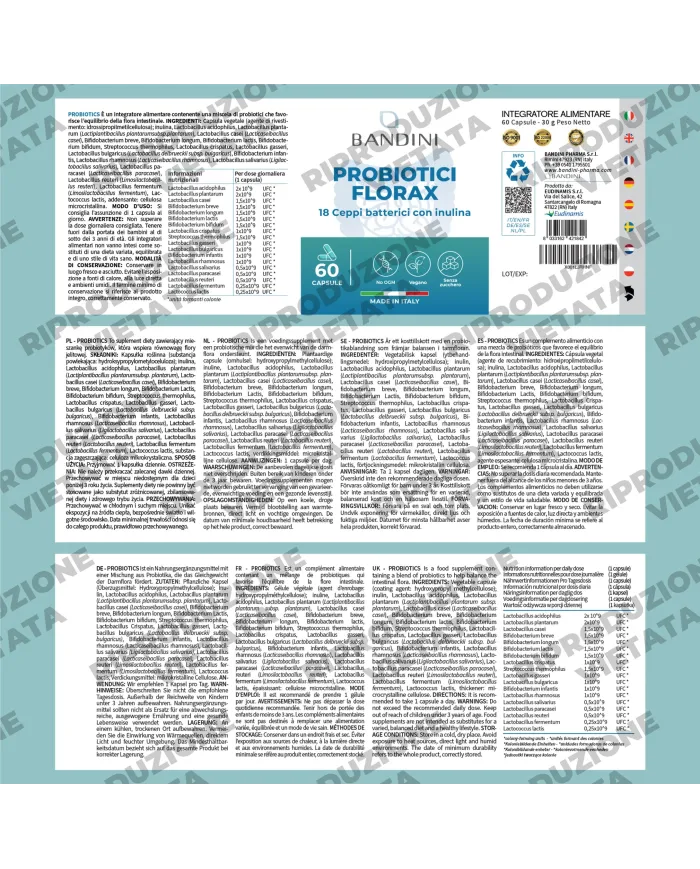 Florax Probiotico - Protezione dell'intestino e della flora intestinale