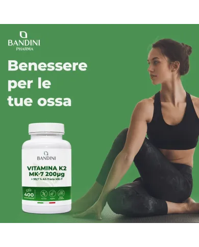 Vitamina K2 | 400 Compresse | Vit K2 Italiana per Ossa normali
