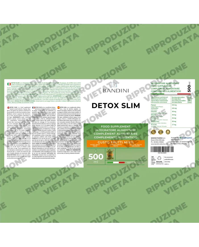 Detox Slim 500 ml - Drenante, Antiossidante & Depurativo