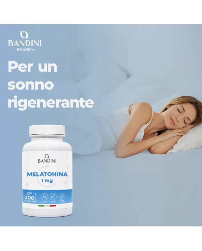 Melatonina Pura 200 Compresse - Forte per Dormire e Jet Lag