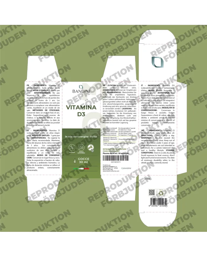 Vitamina D3 gocce 30 ml - Integratore di Vitamina D per le ossa