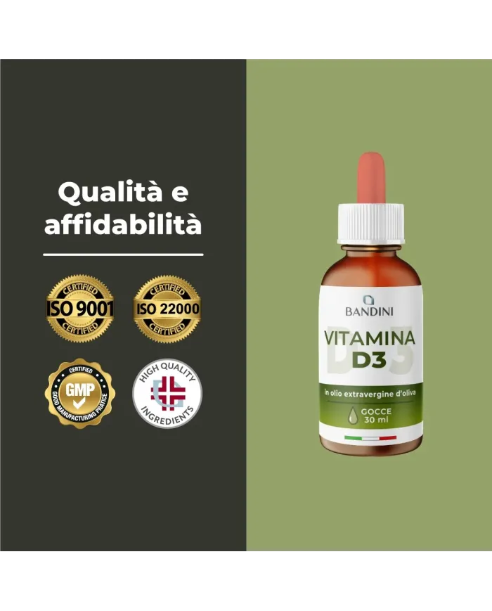 Vitamina D3 gocce 30 ml - Integratore di Vitamina D per le ossa