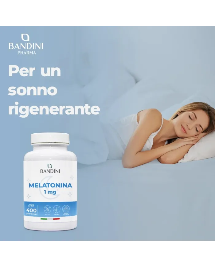 Melatonina Pura 400 Compresse - Forte per Dormire e Jet Lag