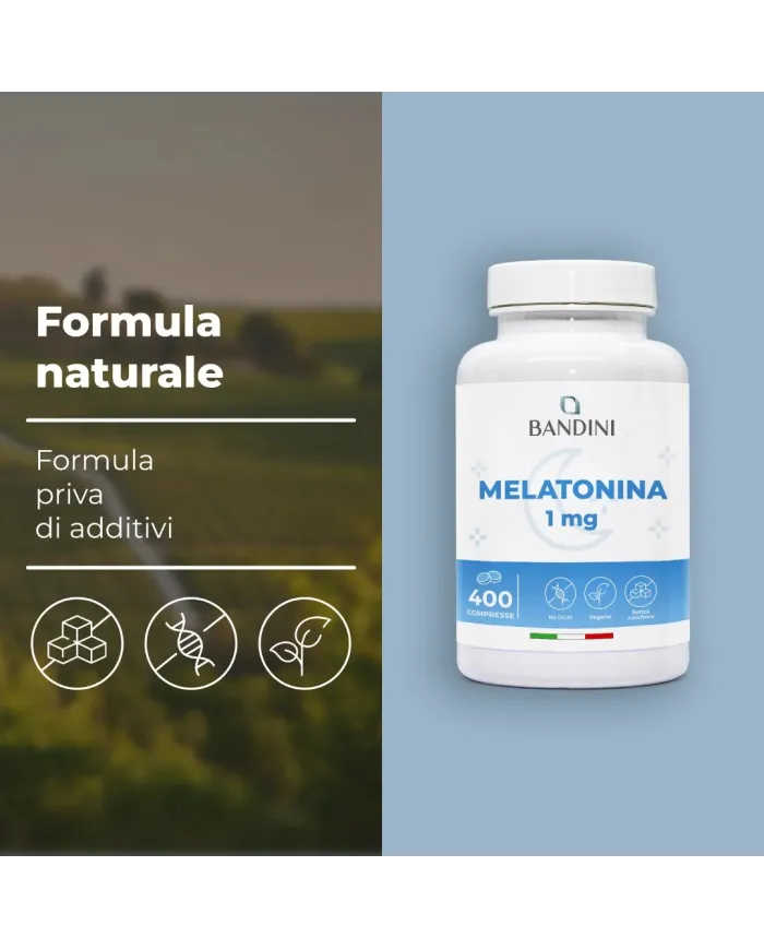 Melatonina Pura 400 Compresse - Forte per Dormire e Jet Lag