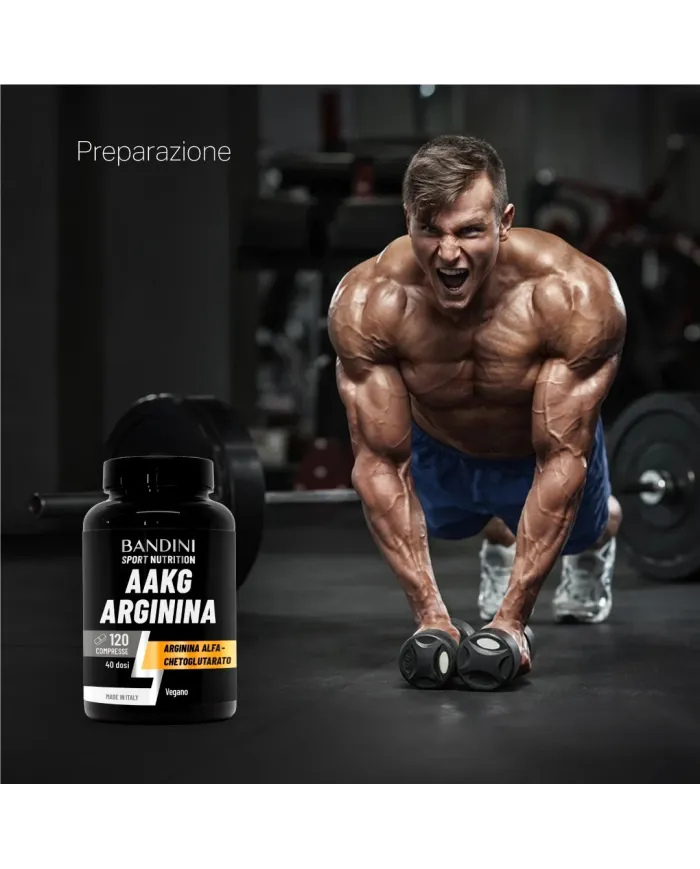 AAKG -120 Compresse - Pre workout potente per sportivi adulti