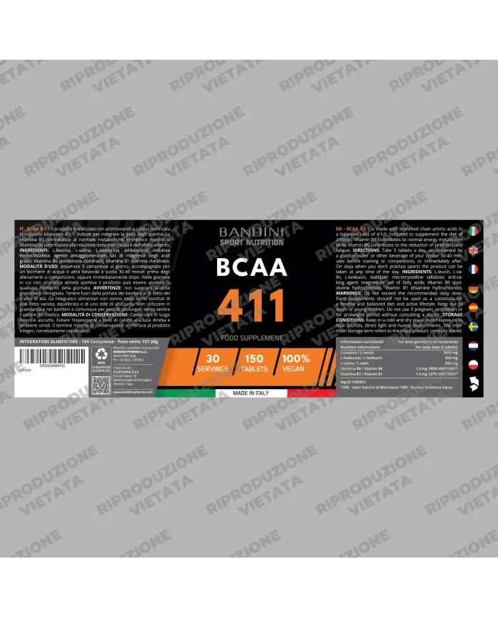 BCAA 4:1:1 150 compresse - Recupero Muscolare & Pre Workout