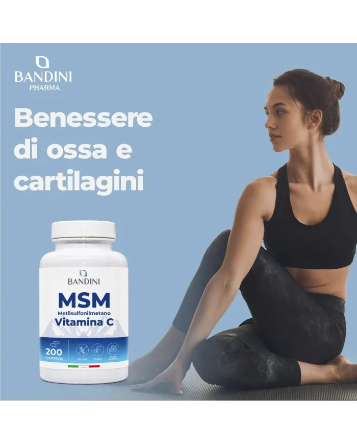 MSM 200 Compresse - Crescita dei capelli & Pelle ed Unghie sane