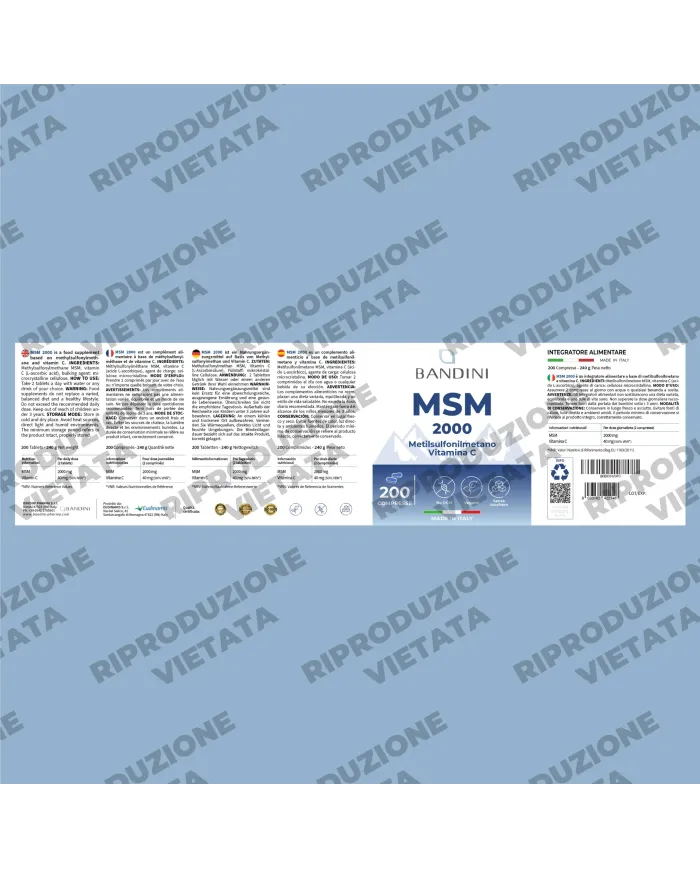 MSM 200 Tablets - Hair Growth & Healthy Skin & Nails