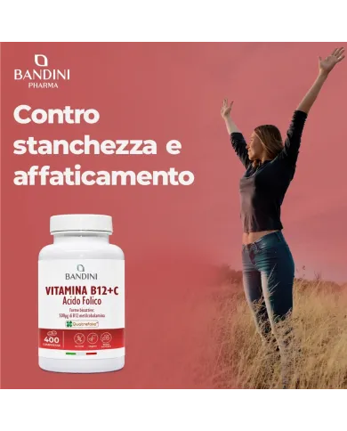 Vitamina B12 con Acido folico e Vitamina C | 400 compresse