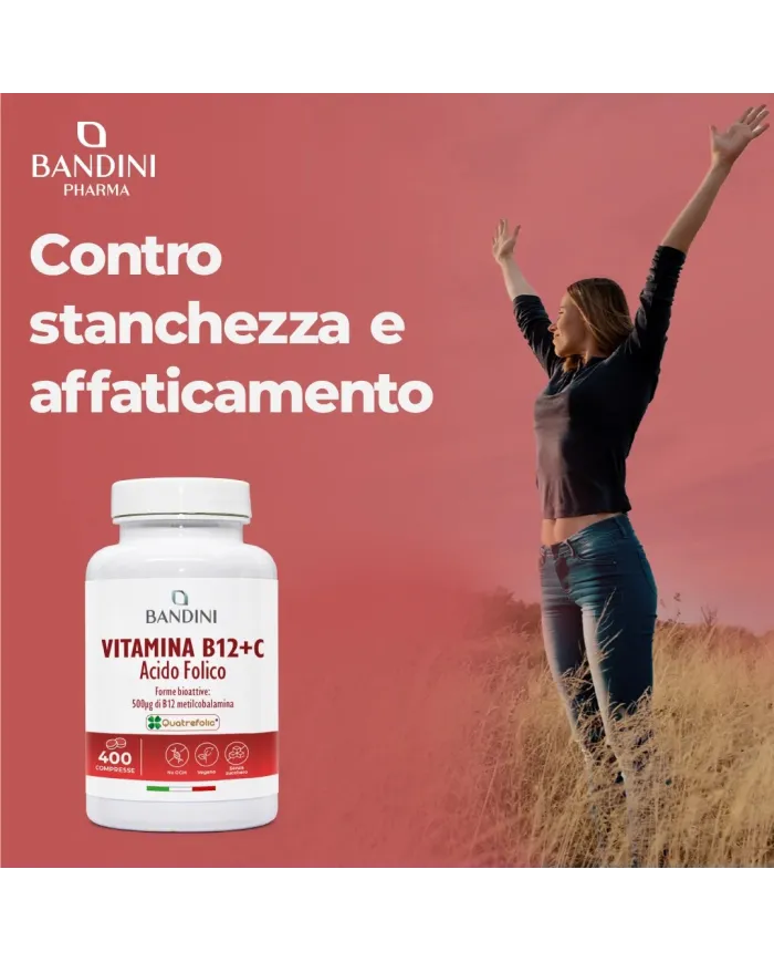 Vitamina B12 con Acido folico e Vitamina C | 400 compresse