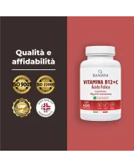 Vitamina B12 con Acido folico e Vitamina C | 400 compresse