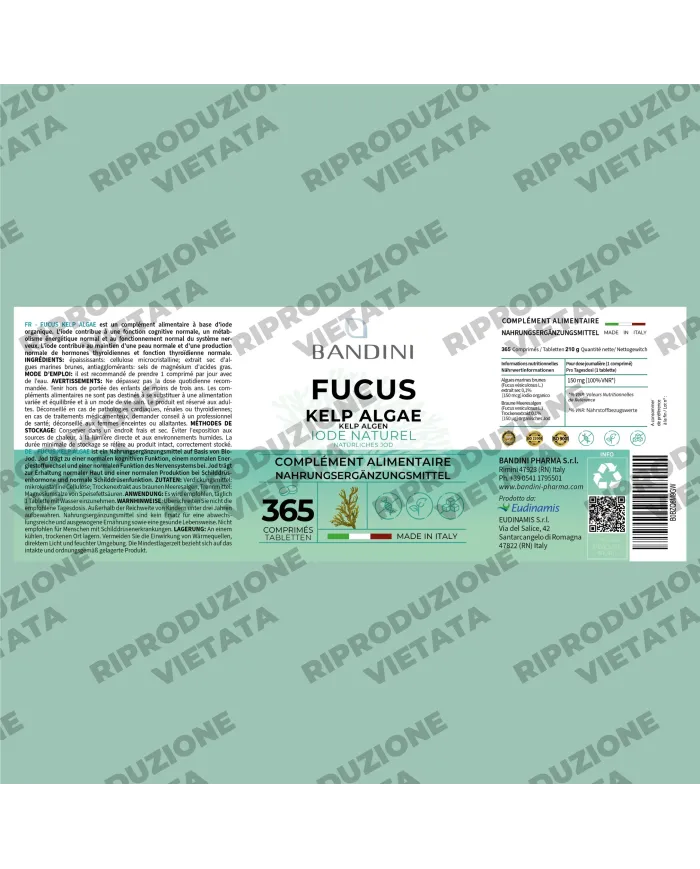 Fucus Kelp Algae 150mcg tablets - Natural source of iodine