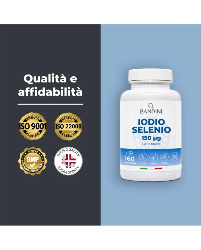 Iodio con Selenio 150 mcg compresse per la Tiroide