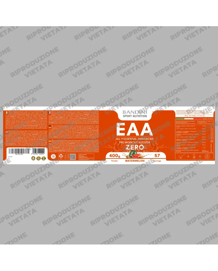 Aminoacidi Essenziali in polvere pura 400 g al gusto di anguria