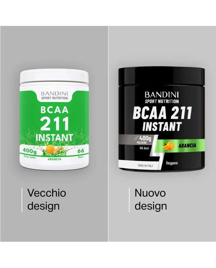 BCAA 2:1:1 in polvere pura da 400 grammi al gusto di Arancia
