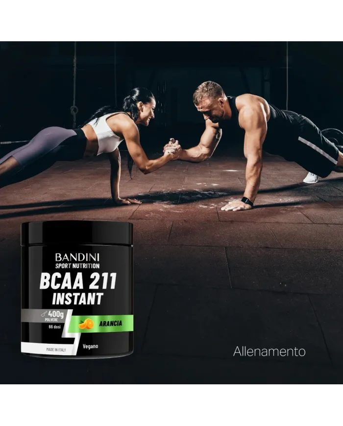BCAA 2:1:1 in polvere pura da 400 grammi al gusto di Arancia