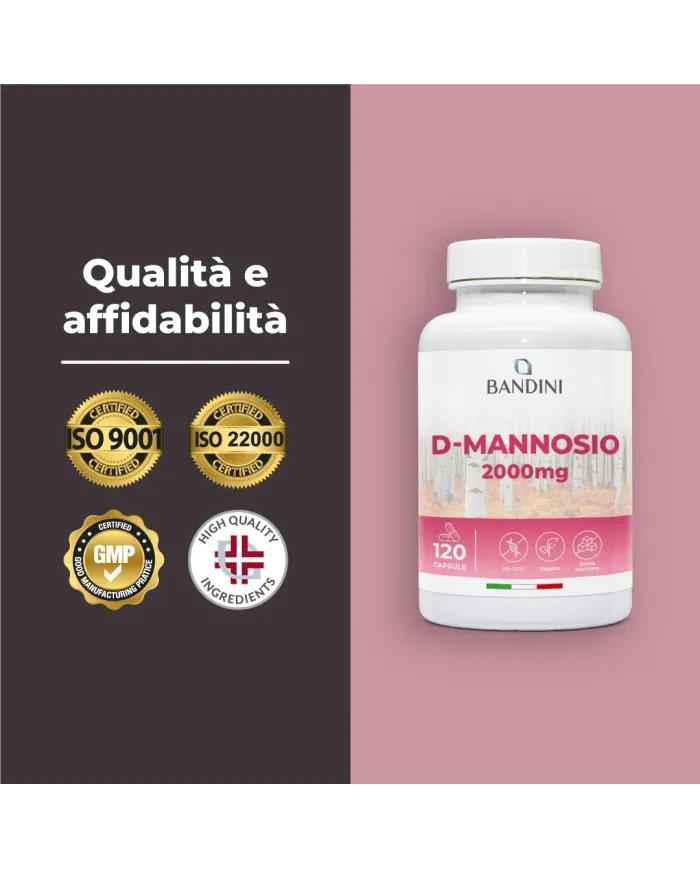 D-Mannosio 120 Capsule - Contro la cistite e le infezioni urinarie
